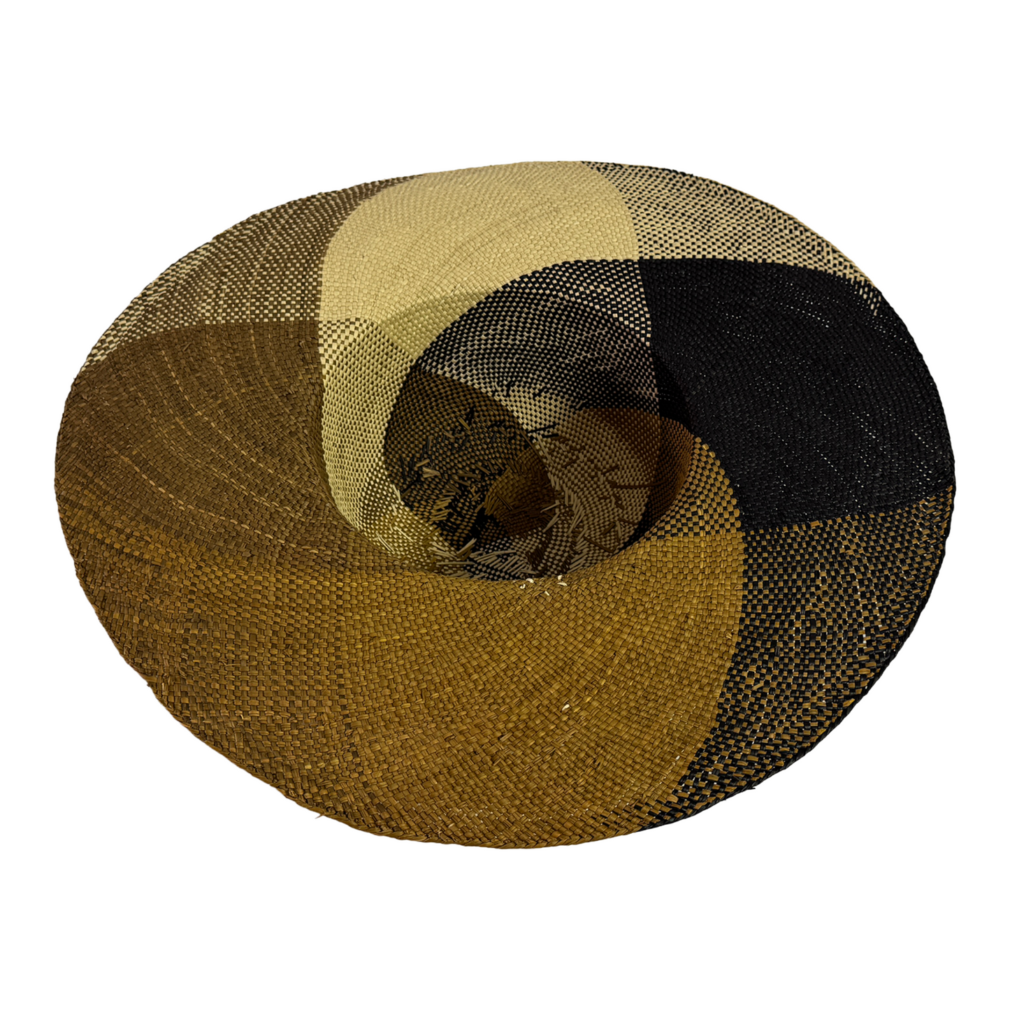 Sombrero artesanal de paja toquilla tejido apareado