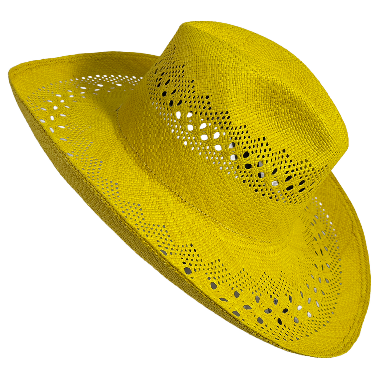 Sombrero artesanal de paja toquilla tejido fino