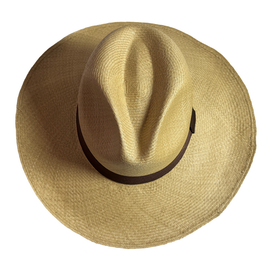 Sombrero de paja toquilla tejido a mano tipo panama
